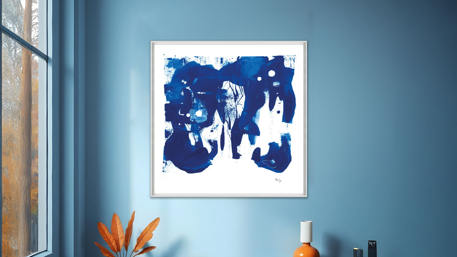 Tableau BLEU KLEIN D | Art abstrait plexiglass