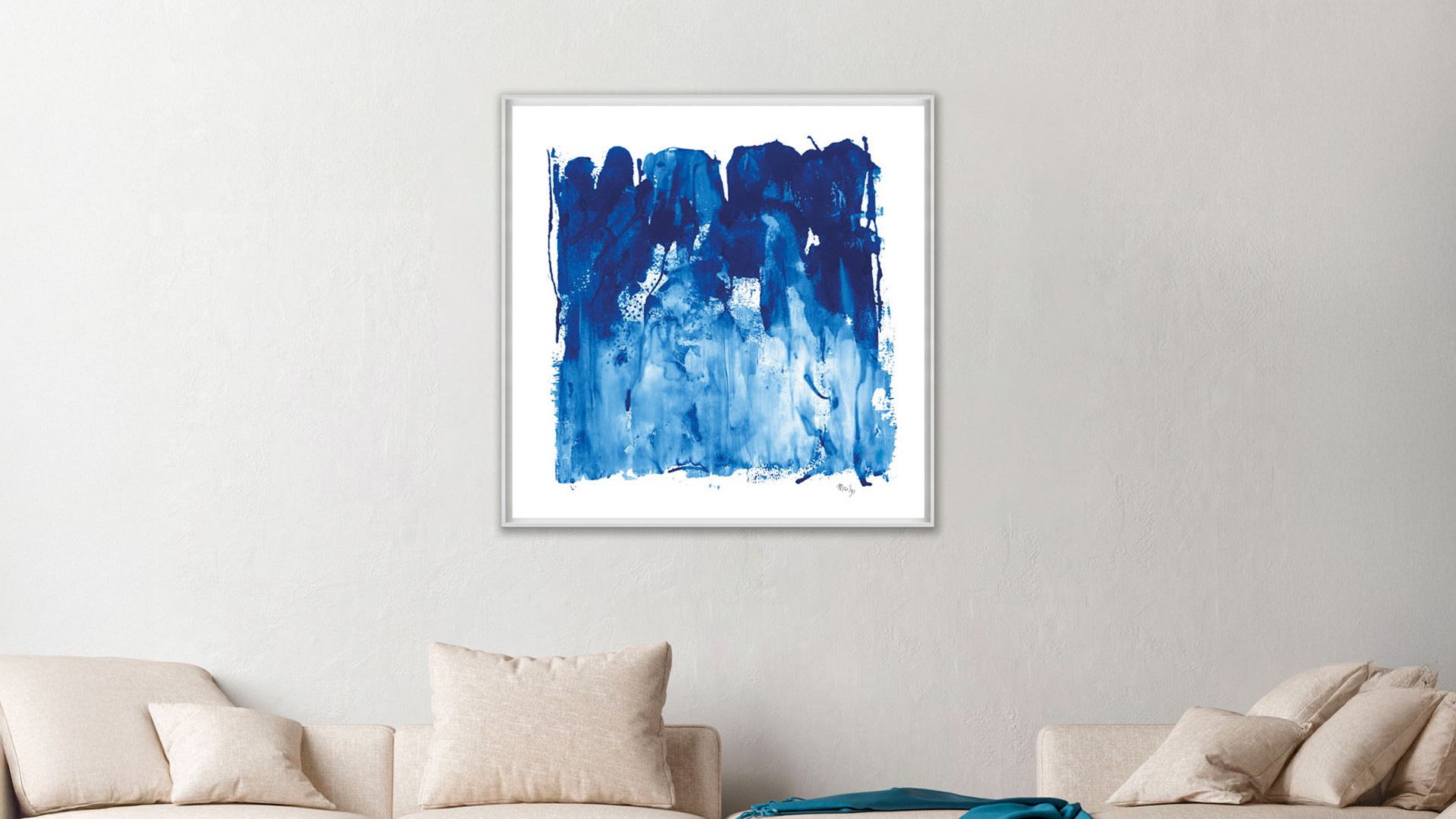 Tableau BLEU KLEIN F | Art abstrait plexiglass