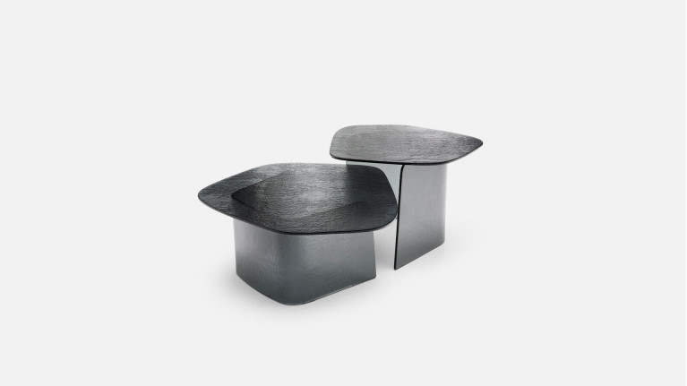Table basse ISOLA en verre fusion | Table basse sculpturale