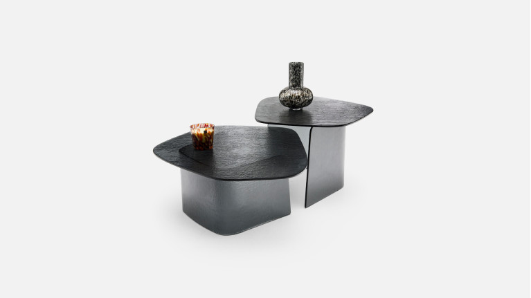 Table basse ISOLA en verre fusion | Table basse sculpturale