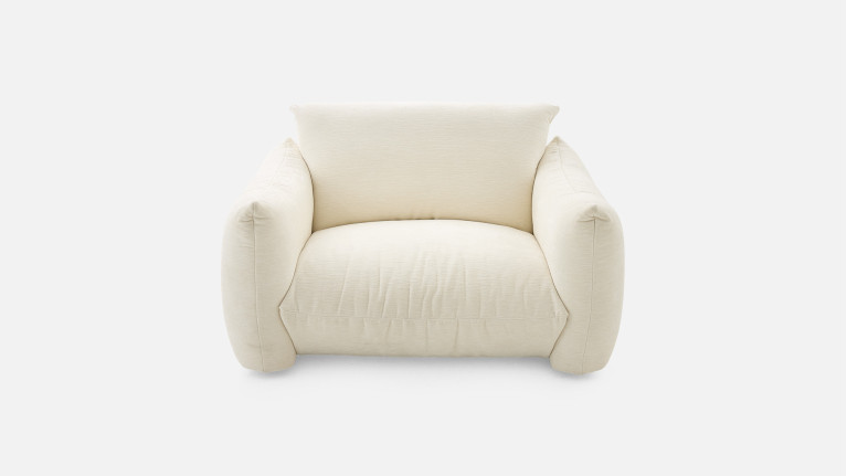Fauteuil VELVETTE, fauteuil aux formes généreuses