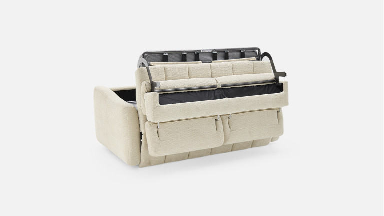 Canapé convertible GLORIA tissu confortable et couchage quotidien