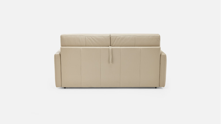 Canapé convertible cuir EMILIE gain de place élégant
