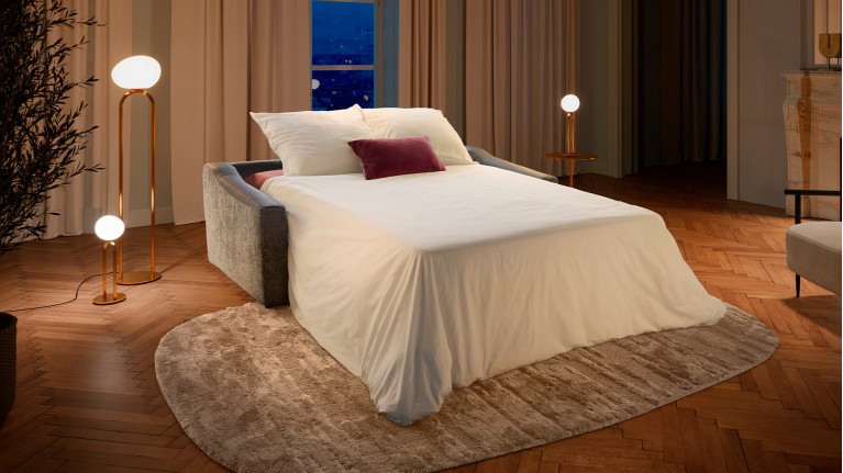 Canapé convertible STRIKE – Tissu, 4 tailles, confort quotidien