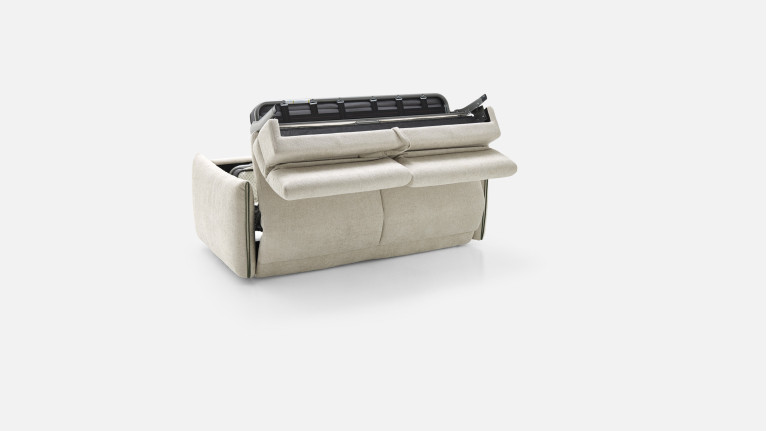 Canapé convertible FOX – Tissu, 4 tailles, matelas 18 cm