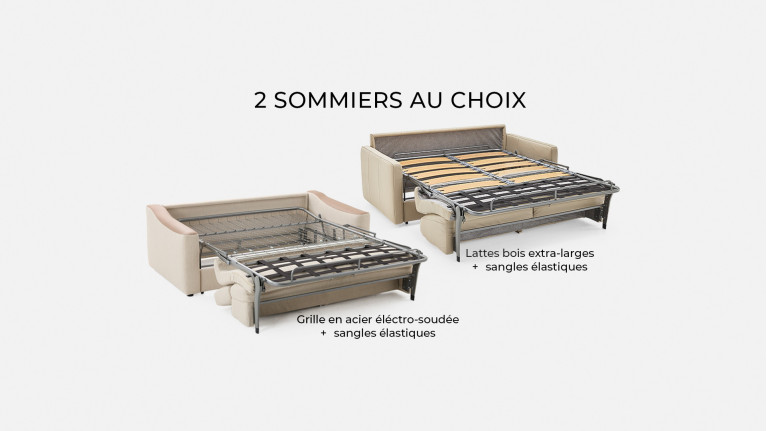Canapé d'angle convertible STRIKE tissu – Chaise longue et matelas HR