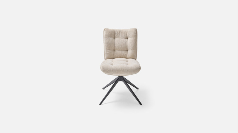 Chaise MOLTON pivotante en tissu bouclé – Confort & Design