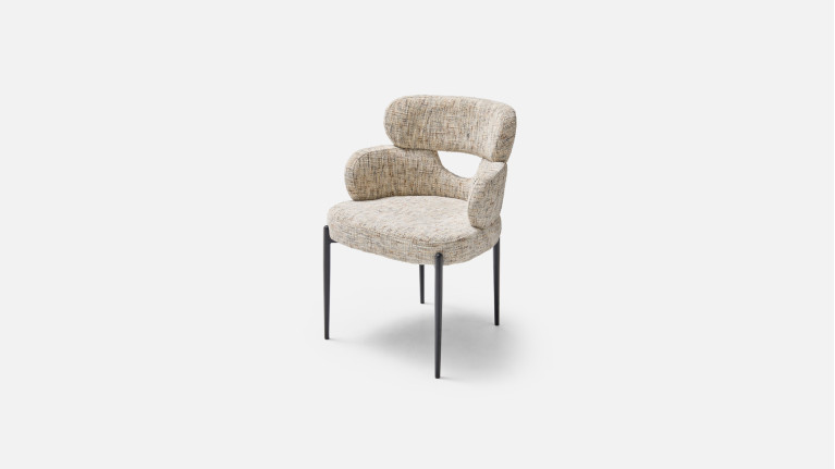 Fauteuil de table TOPAZE – Dossier ajouré, confort supérieur