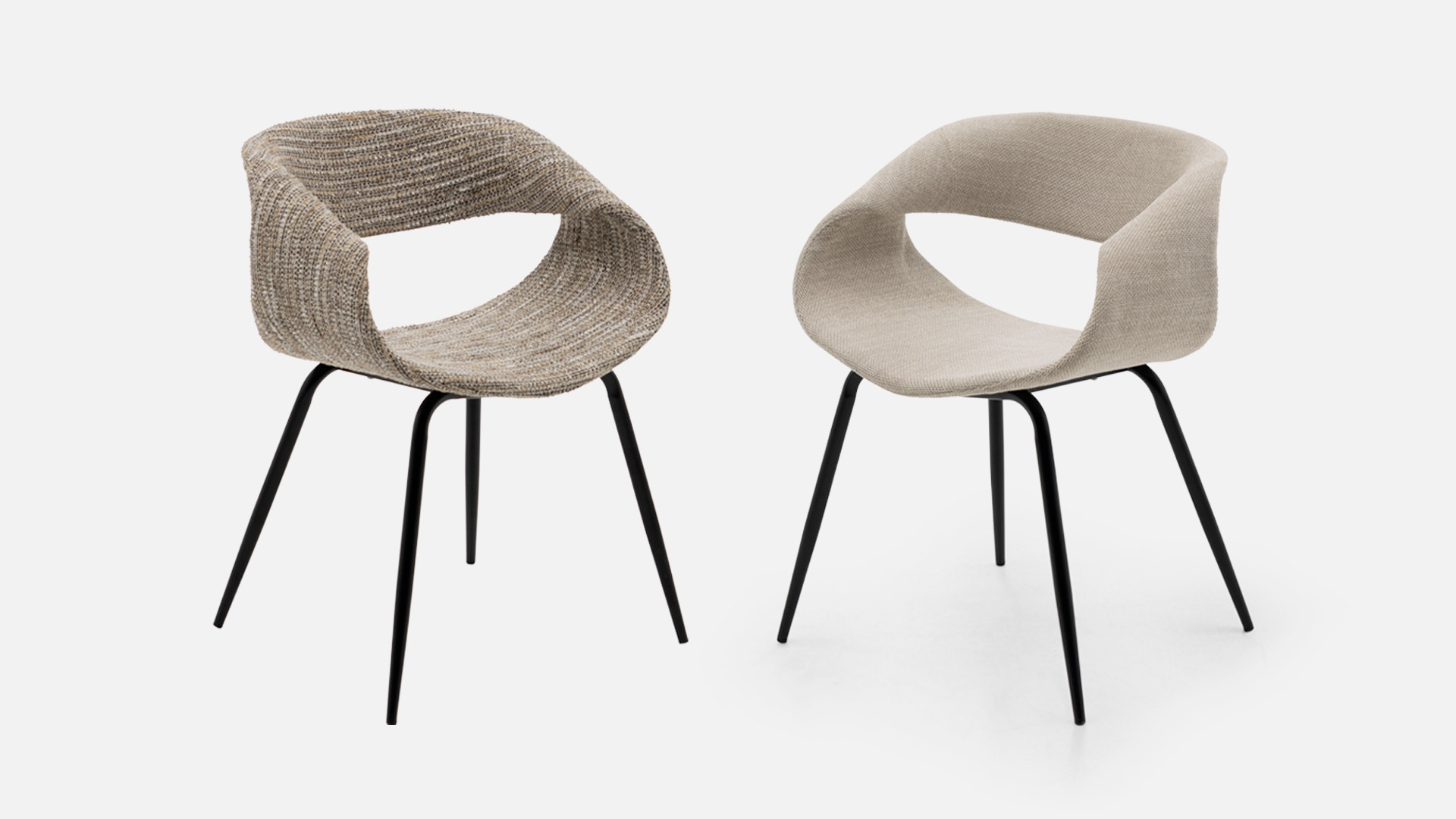 Chaise de salon design contemporain, en tissu, Perle
