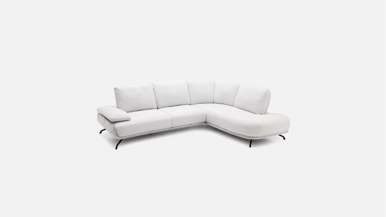 Canapé d'angle méridienne PACHA – Accoudoir réglable, +150 tissus