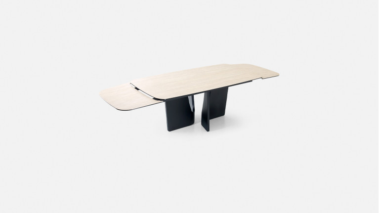 Table de repas extensible LYRA – Plateau céramique & Piétement Fer