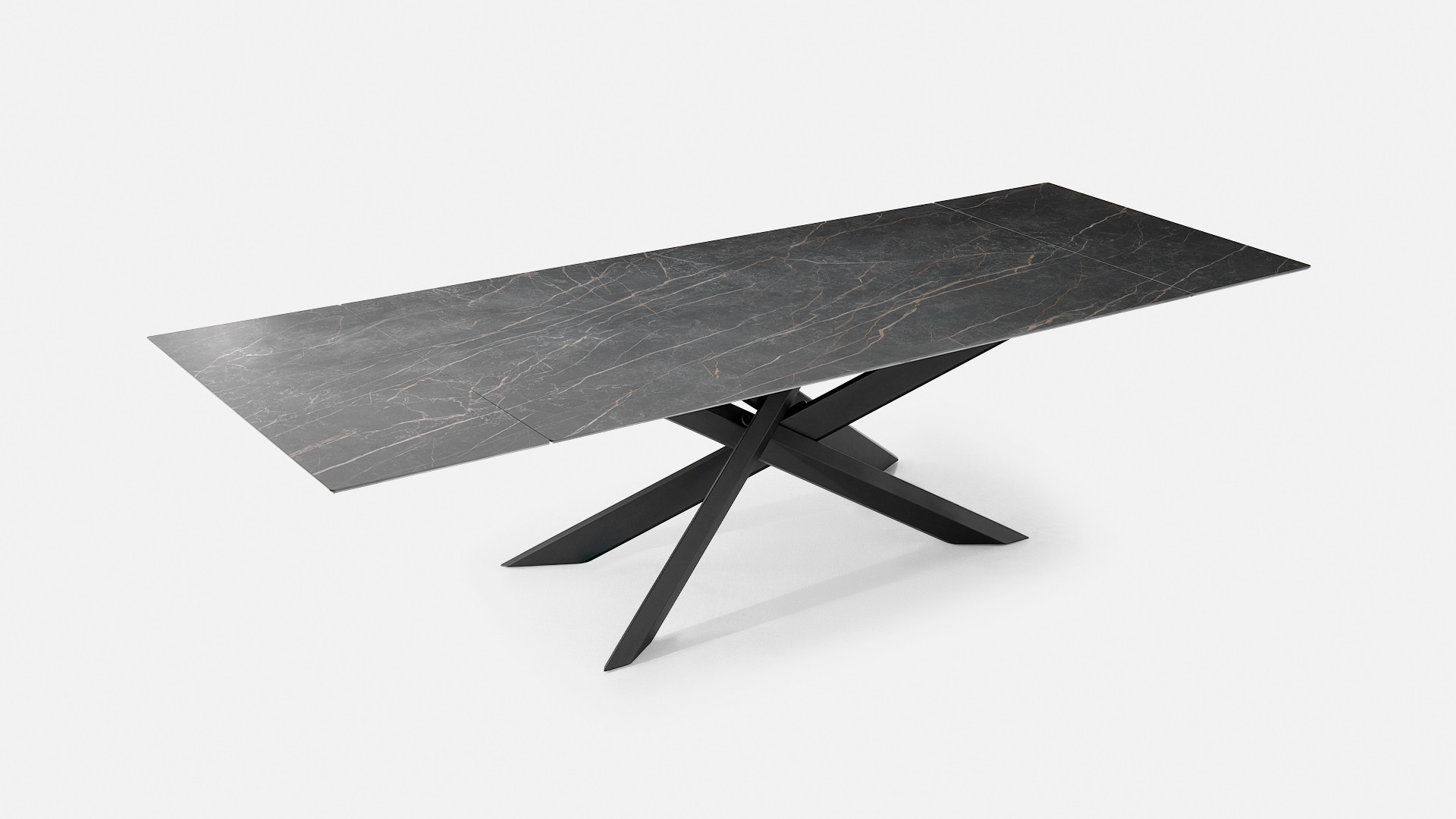 Table de repas extensible MIA Plateau céramique & Piétement Étoile Fer
