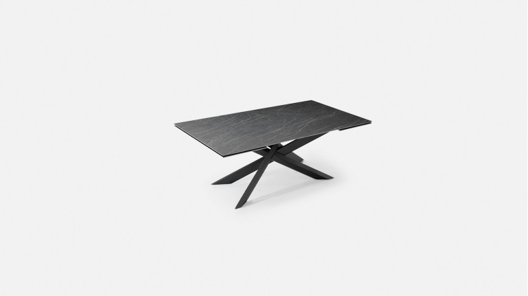 Table de repas extensible MIA Plateau céramique & Piétement Étoile Fer