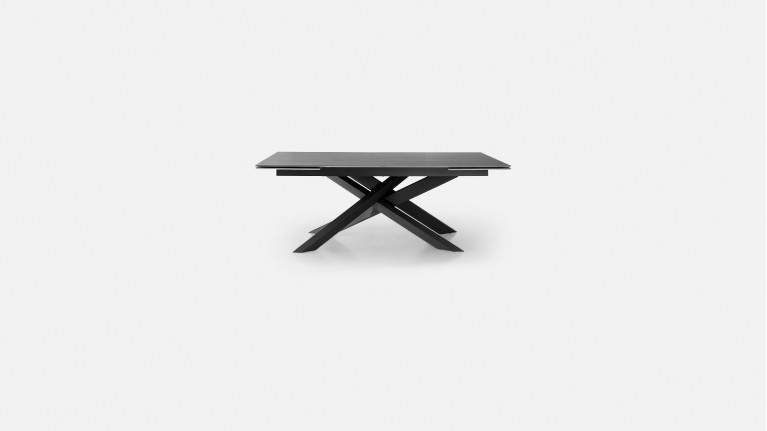 Table de repas extensible MIA Plateau céramique & Piétement Étoile Fer