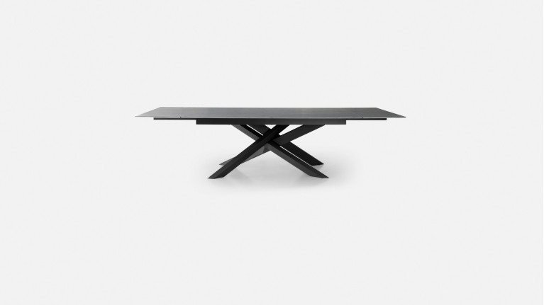 Table de repas extensible MIA Plateau céramique & Piétement Étoile Fer