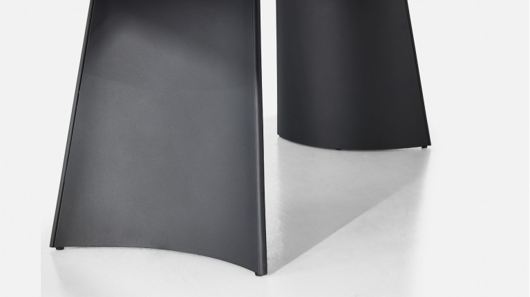 Table de repas extensible NEMO – Plateau céramique tonneau & Piétement