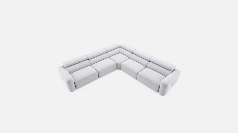 Canapé d'angle modulable relaxation électrique REVELATION