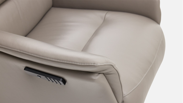 Fauteuil relax électrique GABIN avec moteurs en cuir