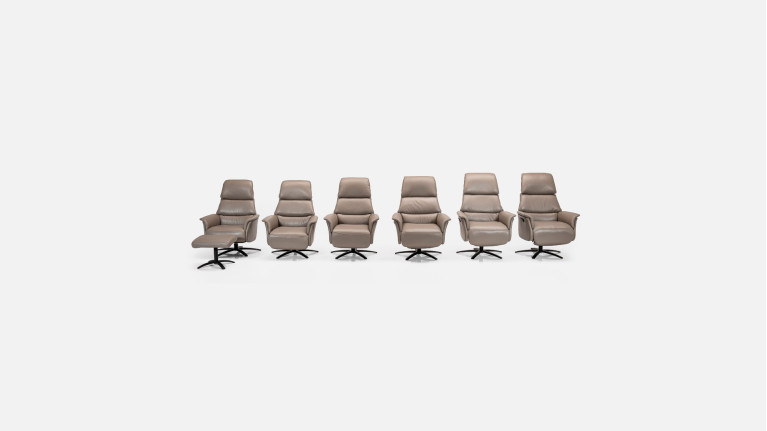 Fauteuil relax électrique GABIN avec moteurs en cuir