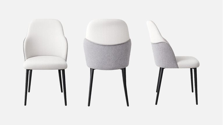 Chaise de salle à manger design italien en tissu, Bump