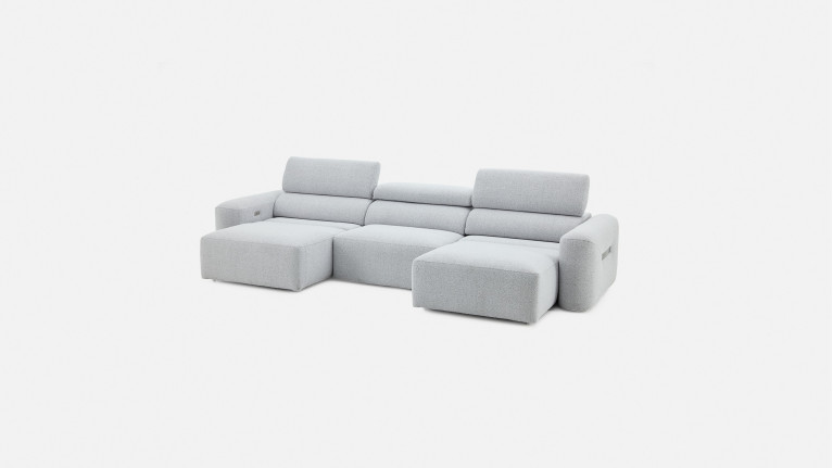 Canapé relaxation électrique REVELATION, modulable, tissu