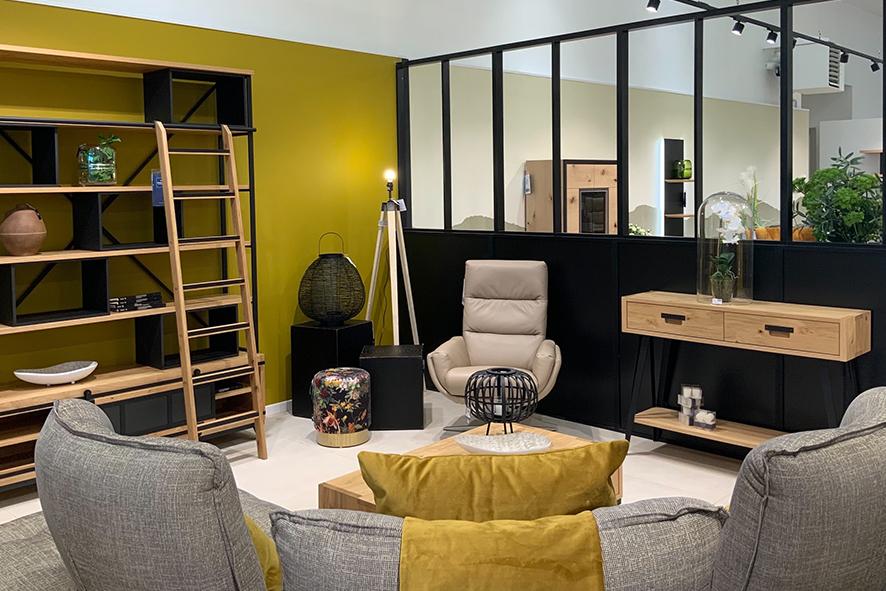 Un salon haut de gamme avec les collections Mobilier de France Tourville-la-Rivière